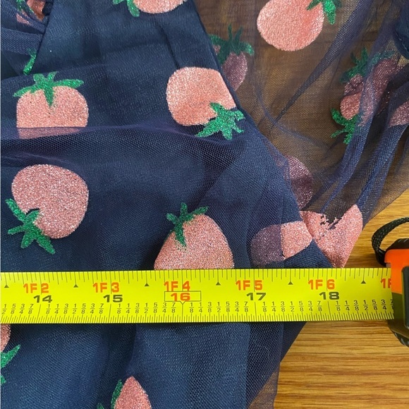 Unique Vintage Smak Parlour Strawberry Print Woodstock Flare Dress Size XL - Picture 13 of 14